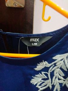Blue Colour Balloon Crop Top