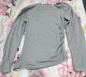 Gray Long Sleeve Top