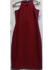 Maroon Sheath Dress