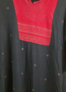Black Cotton Kurti (Women)