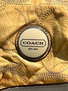 Authentic coach Signature Stitch Leather Bag
