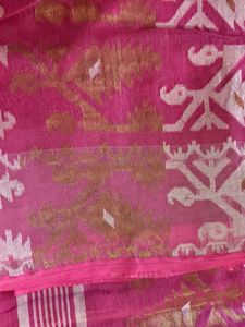 Pink &amp; White Woven Fabric