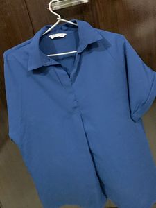 Navy Blue Georgette Shirt