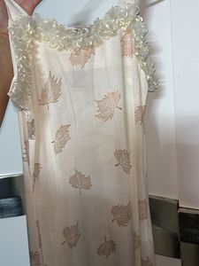 New Lingerie Leaf Print Slip Dress