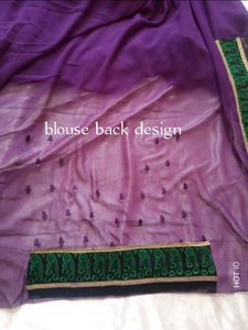 Party Wear Saree With Work Blouse