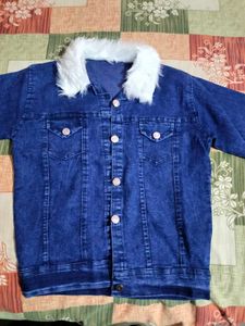 fur denim jacket