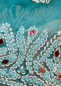 Teal Embroidered Dress