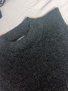 Shimmery black top