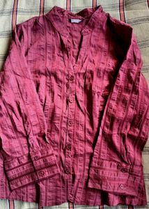 Striped Button-Down Top