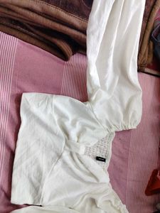 White Full Sleeve Top