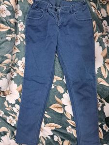 Blue Jeans with Elastic Waistband