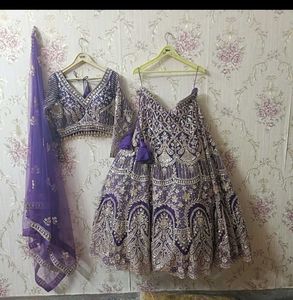 Purple Embellished Lehenga Choli