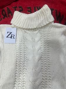 Cream Turtleneck Sweater