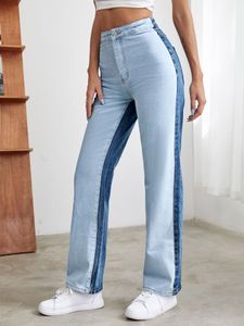 Two-Tone Denim Jeans