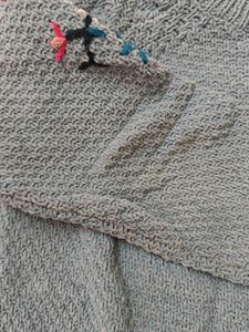 Embroidered Blue Sweater for girls | 5-6 years