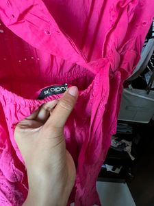 Pink Eyelet Summer Dress