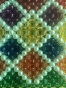 Multicoloured pearls bag