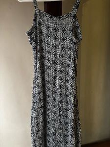 Patterned Maxi Slip Dress
