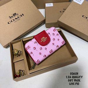 COACH MINI WALLET WD SET OF 2 CHARM WTH BOX