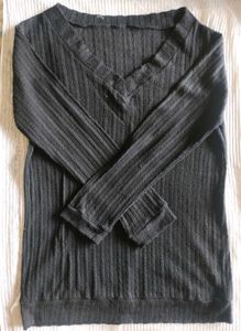Gothic Black V-Neck Sweatshirt