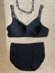 Playtex Black Bra &amp; Panties Set