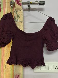 Chic Puff Sleeve with smoking details Top