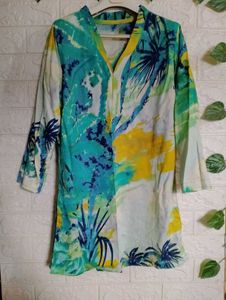 💥Multicolor Tropical Print Kurti