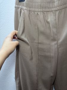 Casual Brown Wide-Leg Pants