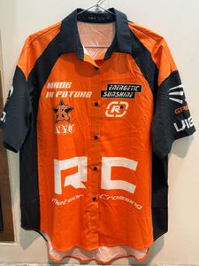 SHEIN Orange Graphic Shirt