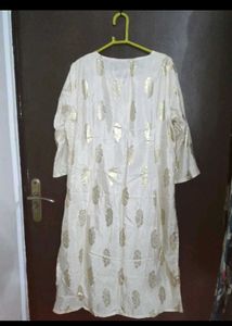 W brand .Elegant Kurta with Gold Detailing
