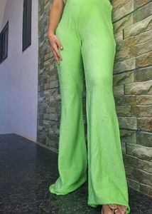 Green Flared Pants - 24