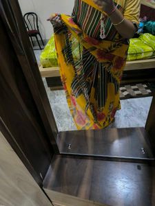 Floral Yellow Saree