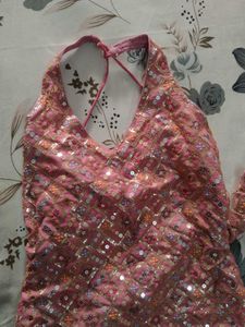 halter neck backless kurti