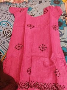 Pink Embroidered Dress