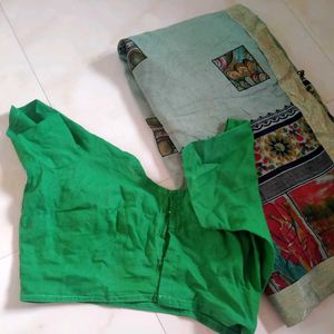 a saari with blouse