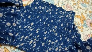 Floral Blue Top
