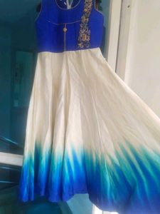 Blue &amp; White Ombre Party Dress