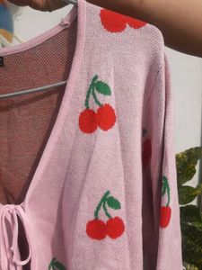 NIKKA K Pink Heart Cardigan