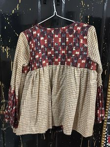 New Boho Print Tie-Front Jacket