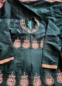Elegant Green Embroidered Kurta Set
