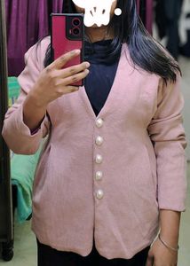 🔥Woolen blazer 😍 New Nude pink sweater overcoat
