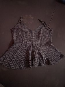Chic Chevron Peplum Top