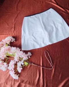 Adidas White Pleated Skirt