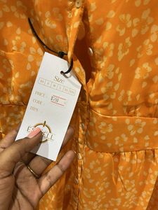 Yellow Floral Midi Dress