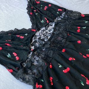 SHEIN Cherry Slip