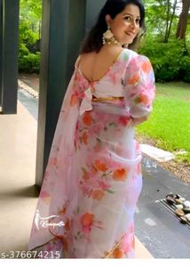 Floral Organza Saree