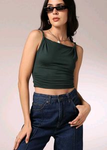 Green Cami Crop Top Size-S