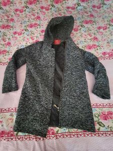 Stylish Grey Hooded Jacket
