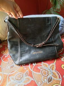 Lino Perros Faux Croc Shoulder Bag