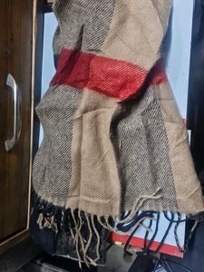 Stylish Plaid Scarf with Fringe